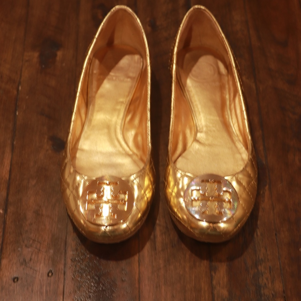 Tori Burch Golden Ballerina style Flats